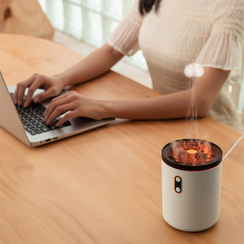 Soothing Volcanic Flame Humidifier with Built-in Air Quality Control