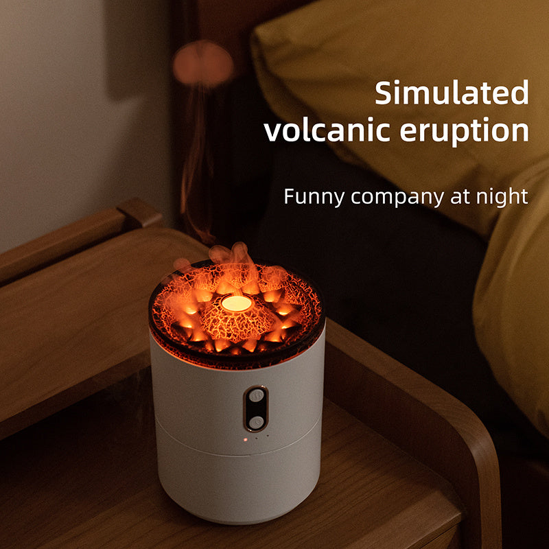 Soothing Volcanic Flame Humidifier with Built-in Air Quality Control