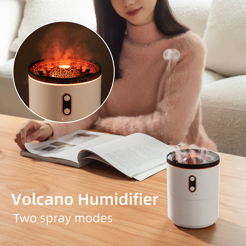 Soothing Volcanic Flame Humidifier with Built-in Air Quality Control